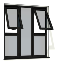 sh_Janela PVC 2 Folha Maxiar 2 Fixa Inf 1 Fixa Central Ext